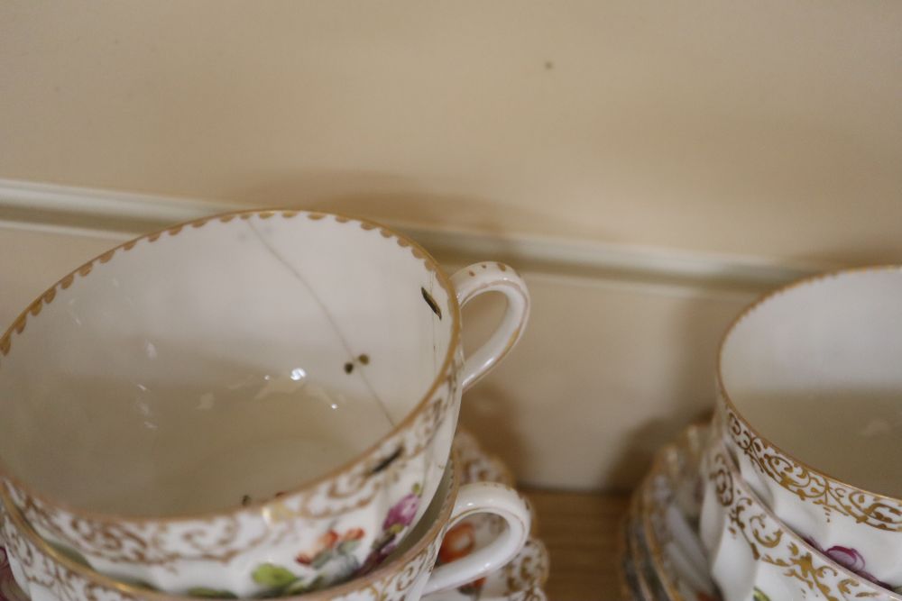 A Dresden porcelain part tea and coffee service